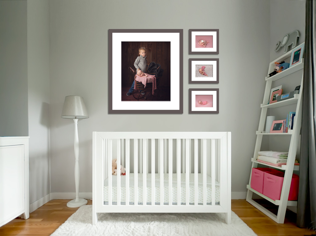 Newborn photography wall display_Jennifer Wilcox Photography