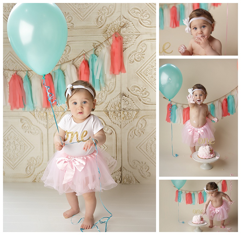 Cake smash, birthday pictures, baby girl, baby pictures