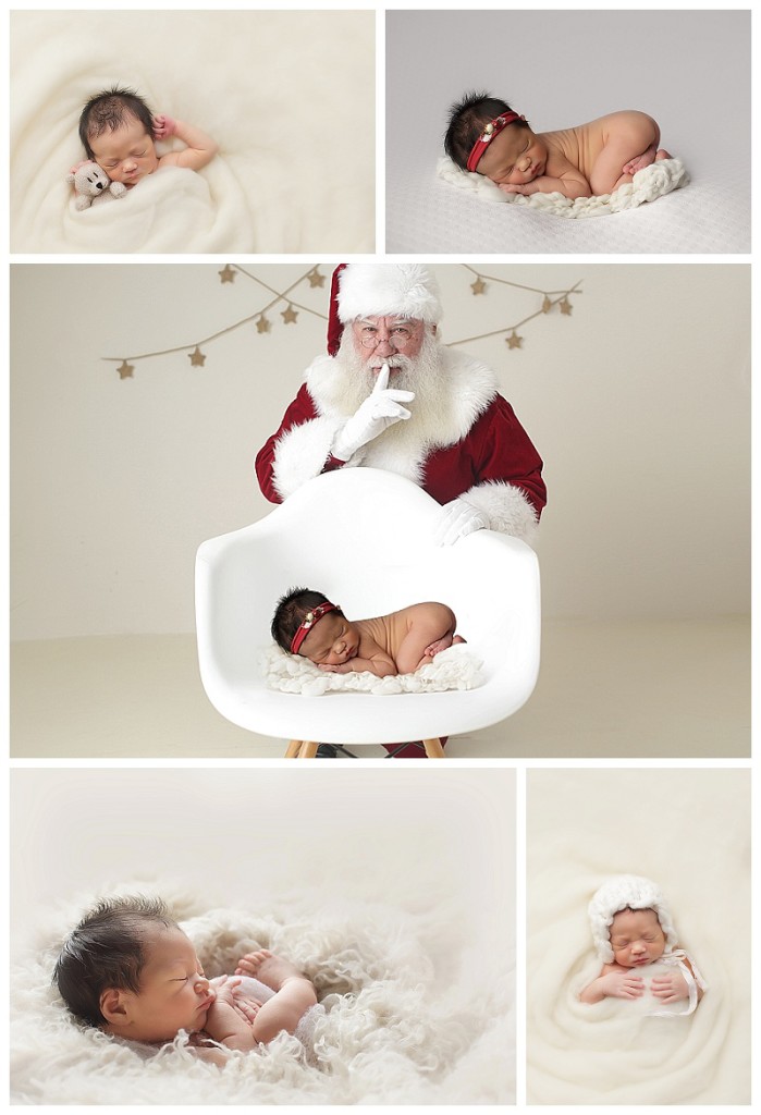 Baby girl from Issaquah comes to Jennifer Wilcox's Puyallup studio for her newborn photography winter themed portraits.